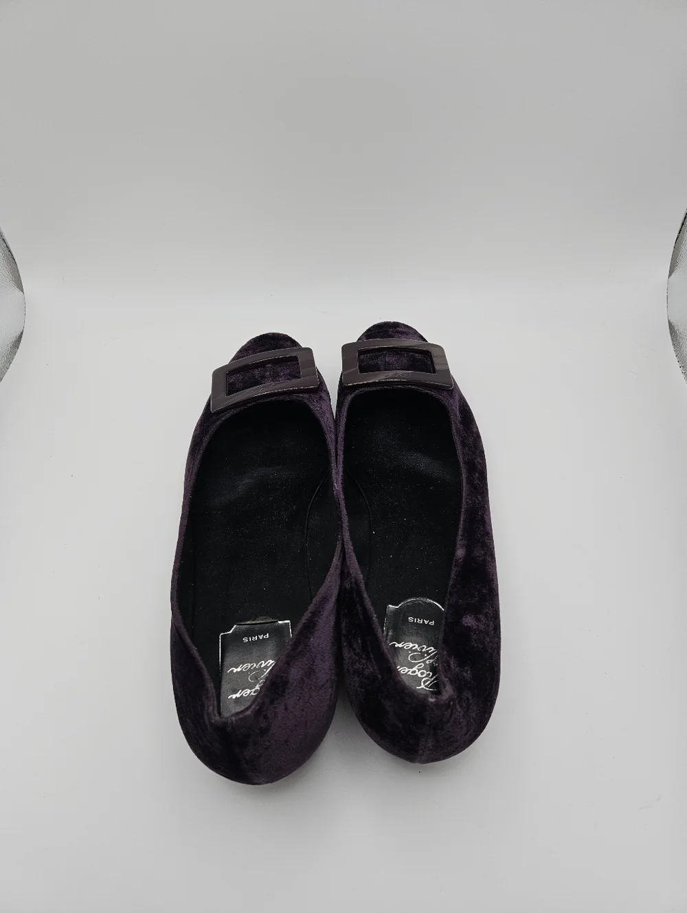 Roger Vivier Belle Vivier Ballerinas purple velvet estimated size 9.5 to 10